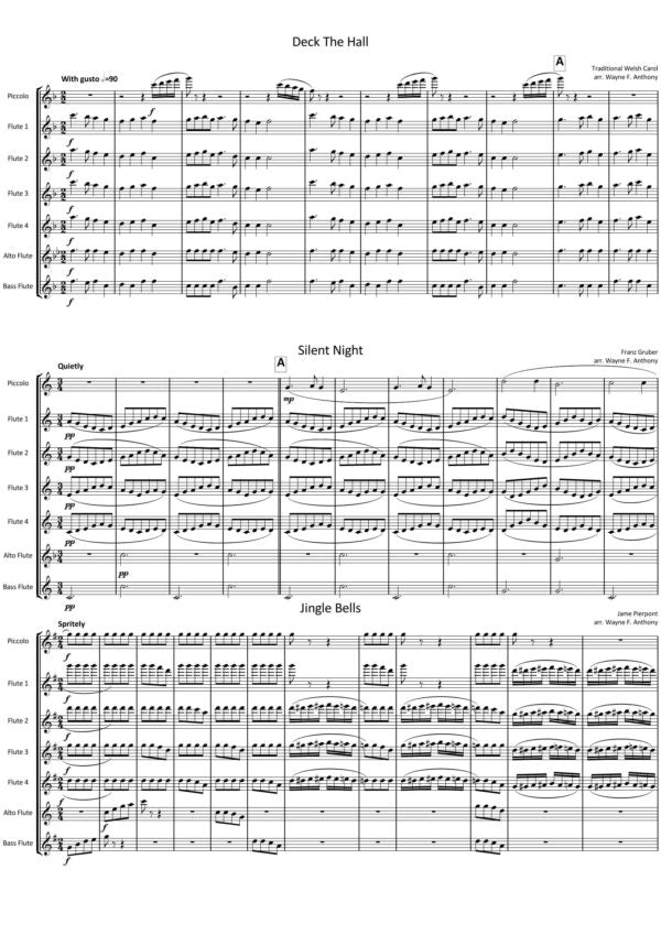 Anthony, Wayne, F - A December Dozen for flute choir - Digital Download