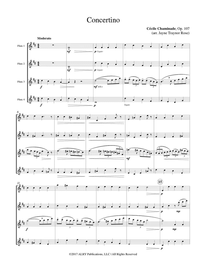 Chaminade (arr. Rose) - Concertino (Flute Quartet)