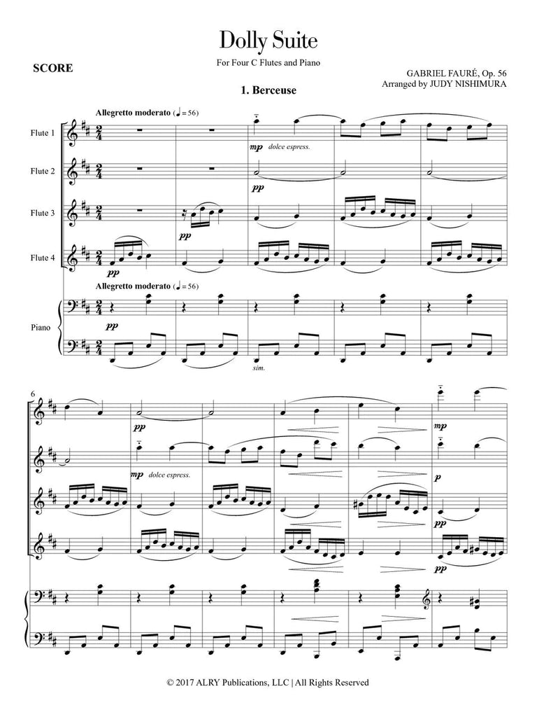 Faure (arr. Nishimura) - Dolly Suite - for 3 flutes