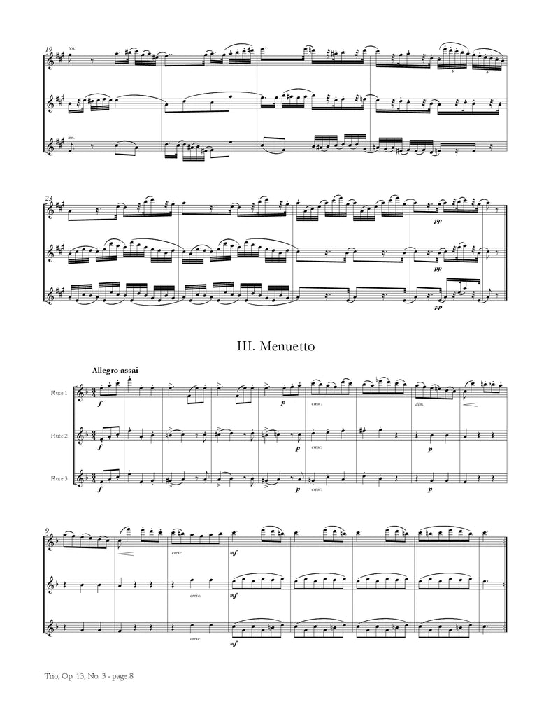 Kuhlau - Trio in F major, Op. 13, No. 3 for Flute Trio