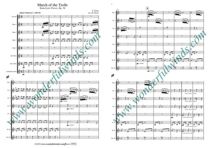 Orriss, M -Greig March of the Trolls - Flute Orchestra Digital Download