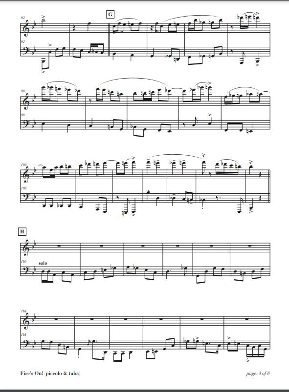 Shephard, John - ’Fire’s On!’ (for piccolo & tuba)