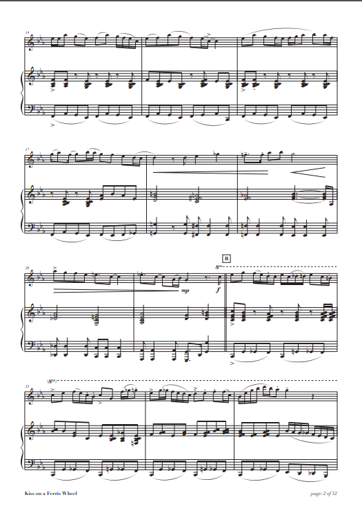Shephard , John - Kiss On A Ferris Wheel : for flute and piano (Digital Download)