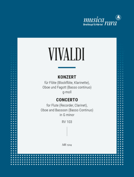 Vivaldi - Concerto in G minor RV 103 Trio sonata (Digital Edition)