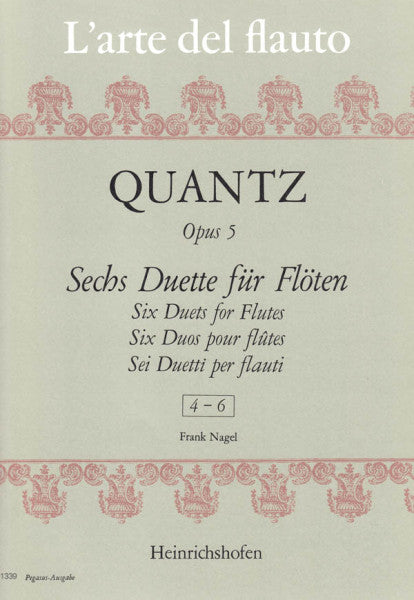 Quantz - Six duets op. 5 | volume 2 for 2 flutes