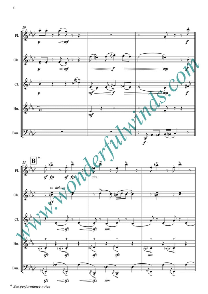 Arolas, E. - La Cachila (Tango) - for wind quintet - Digital download