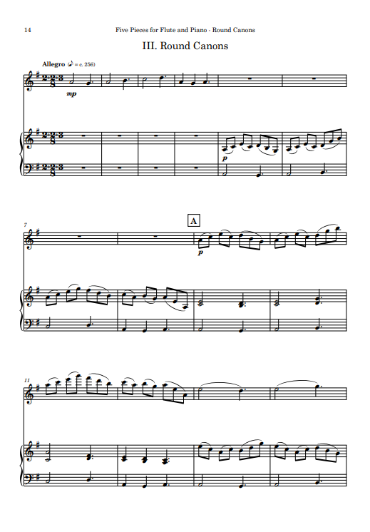 D'Arcy, James - Five Pieces for Flute and Piano edited by Emma Sholl (Digital Download)