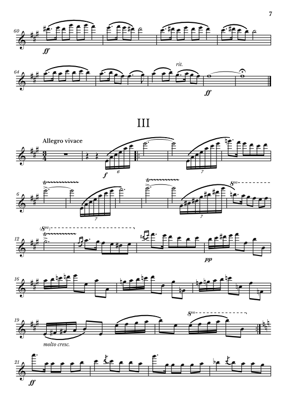 Mushel, G - Sonatina for Flute & Piano - Digital Download