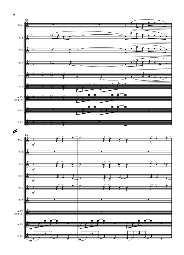 George Gershwin ~ Arranged by Melanie Thorne - Lullaby for flute choir - Digital Download