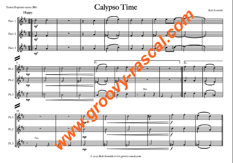Ironside, Rob Groovy Kick-Starts ENSEMBLE Teacher Pack ‘Calypso Time’- Digital Download