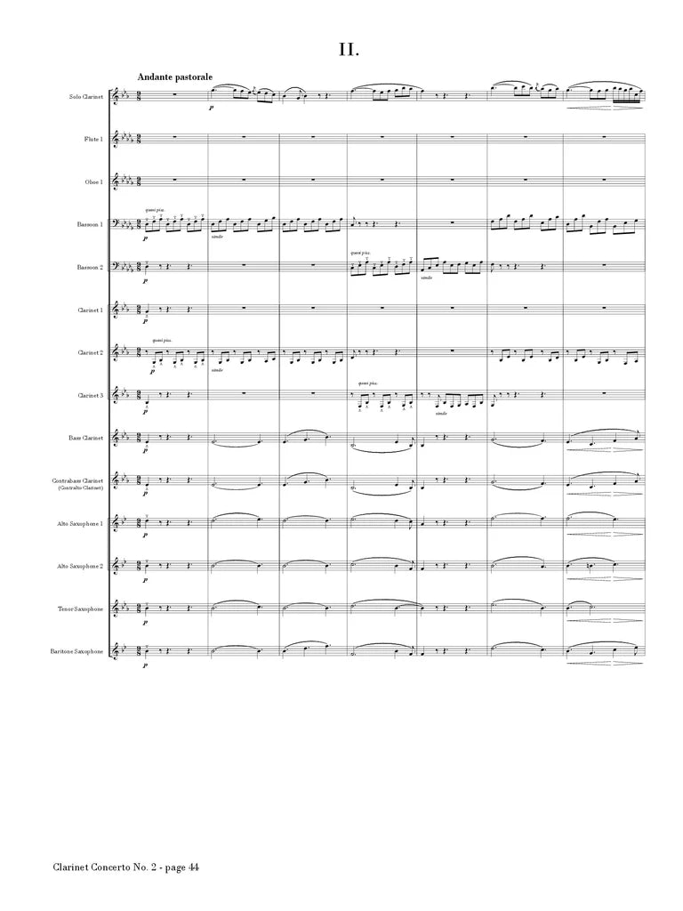 Crusell (arr. Johnston) - Concerto No. 2, Op. 5 (Solo Clarinet and Concert band)