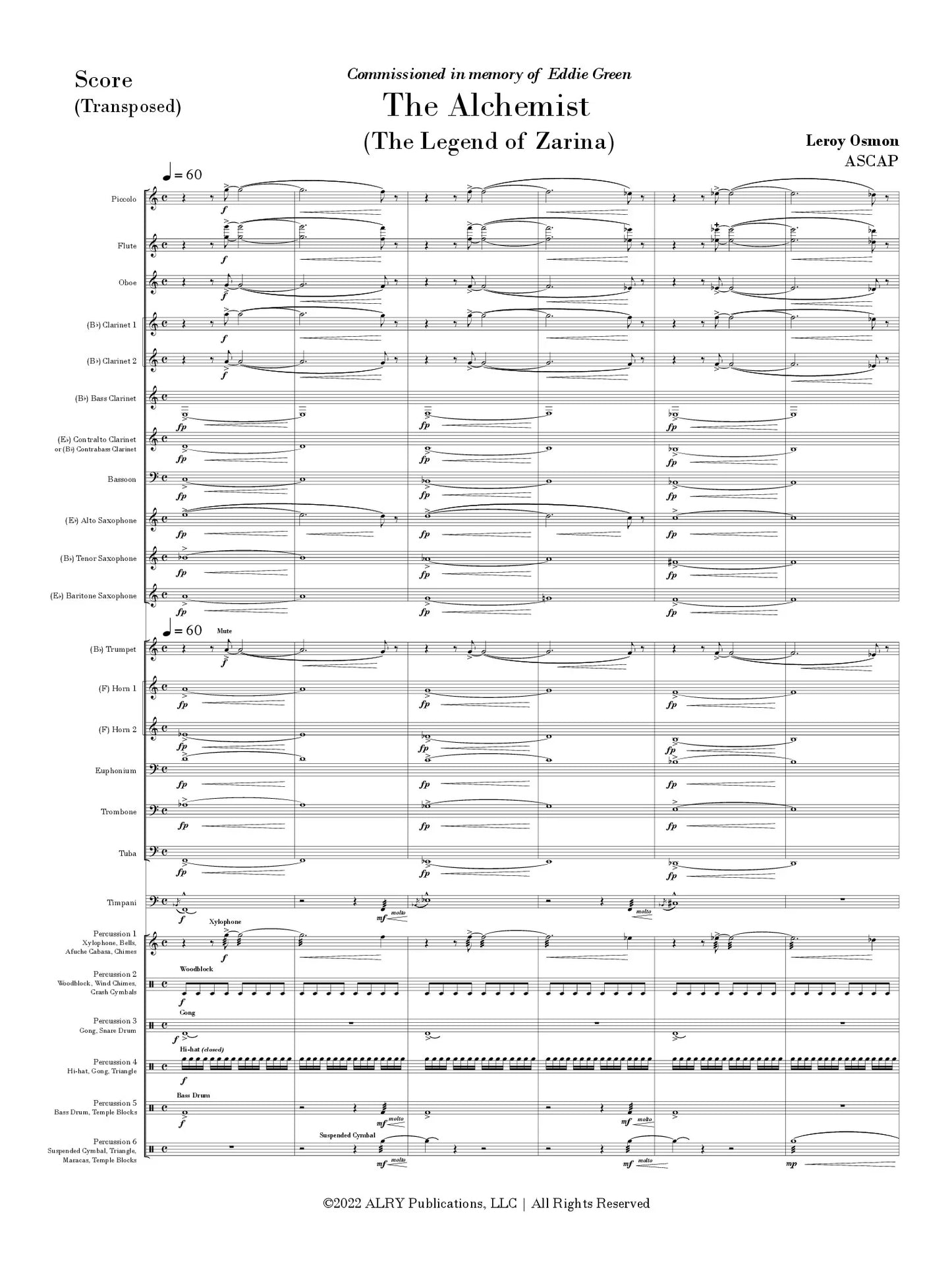 Osmon - The Alchemist (The Legend of Zarina) for Concert Band