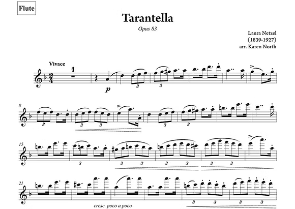 Netzel, Laura Arr North, Karen -Tarantella for flute and piano