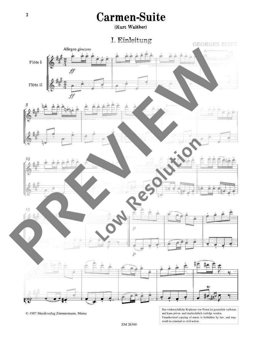 Georges Bizet: Carmen Suite Editor: Walther, Kurt