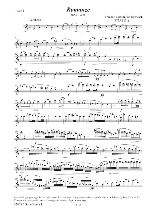 Eberwein, Tr. M. - Romance for 3 flutes