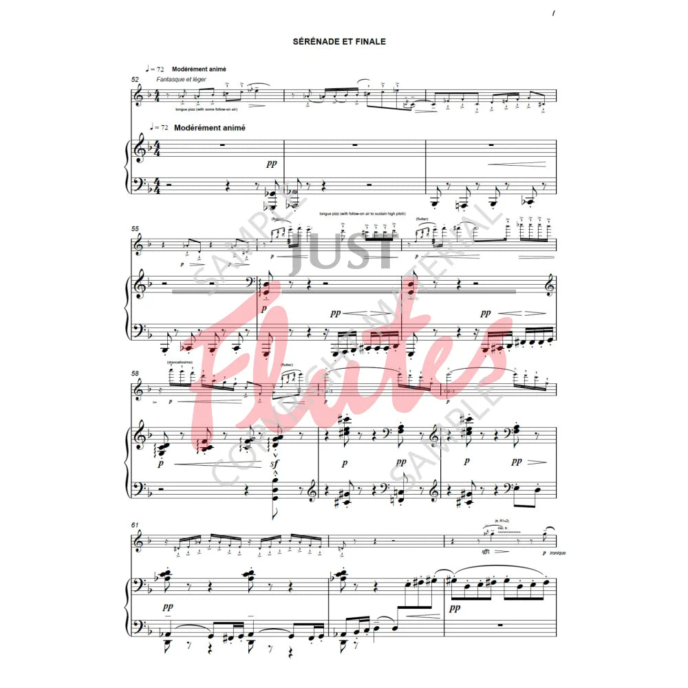 Sonata for Bass Flute (or Flute) and Piano Claude Debussy Arranged by Simon Desorgher