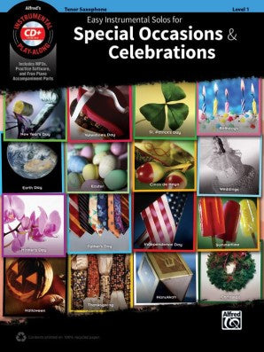 Easy Instrumental Solos for Special Occassions & Celebrations Tenor Sax Bk/CD