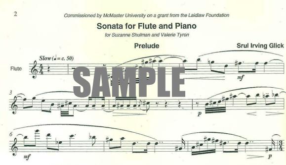 Glick, Irving - Sonata for flute and piano