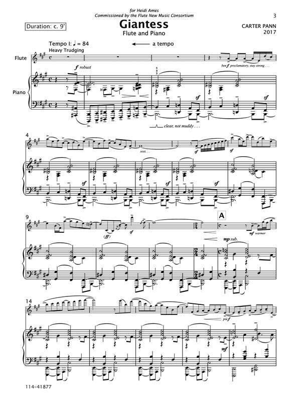 Pann, Carter - Giantess for Flute and Piano