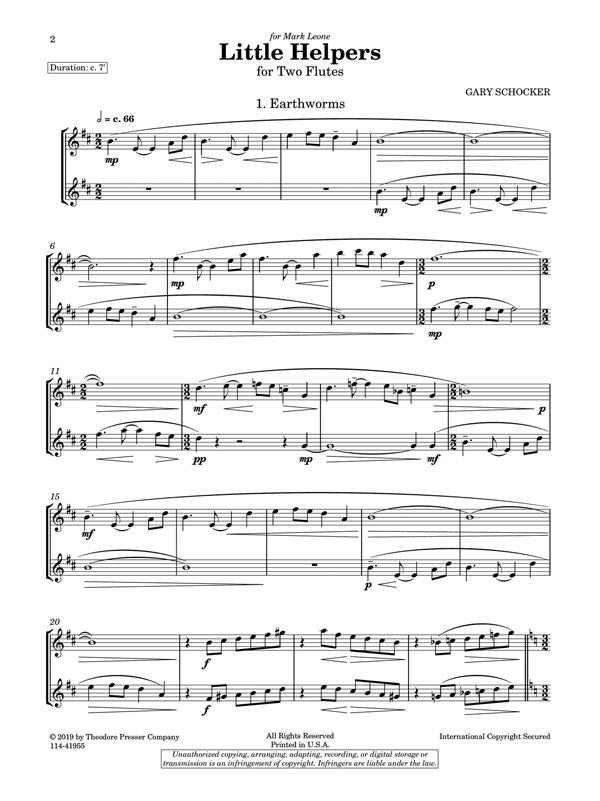 Schocker, G - Little Helpers for Two Flutes