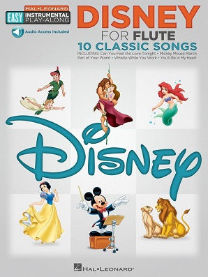 Disney for Flute, easy Instrumental Play along