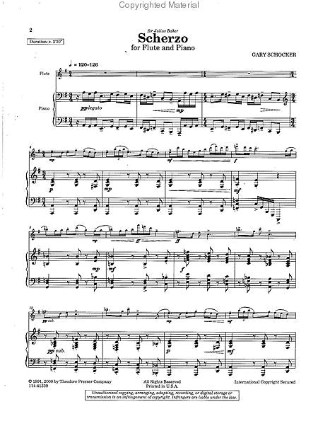 Schocker, G - Scherzo for flute and piano