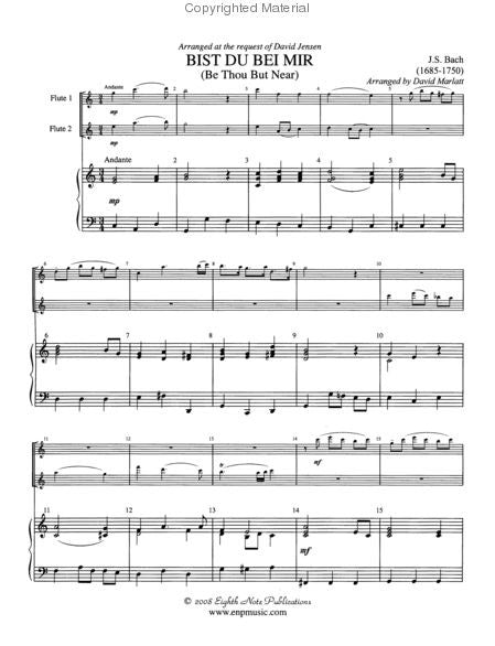 Bach/Marlatt - Bist du Bei Mir for two flutes and piano