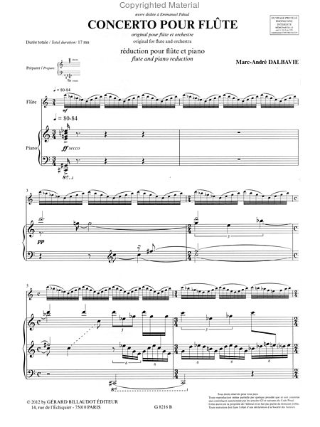 Dalbavie ,Marc-Andre - Concerto Pour Flute