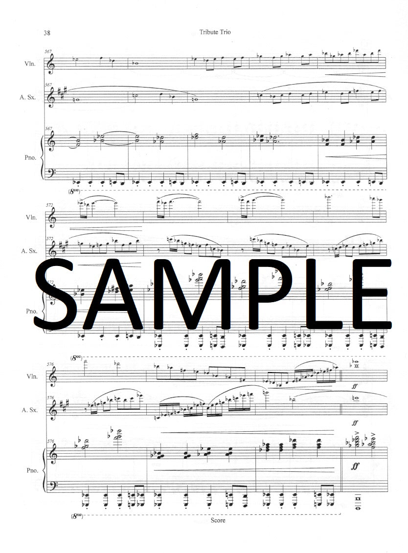 Peterson, Russell - Tribute Trio, for Flute, Alto Sax and Piano