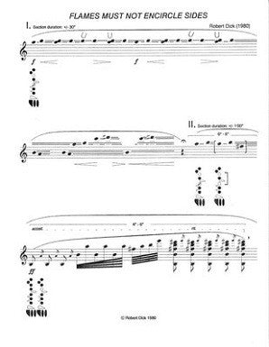 Dick, Robert - Flames Must Not Encircle Sides for solo flute