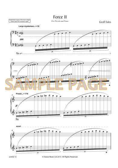 Eales, Geoff - Force 11 (piccolo and piano)