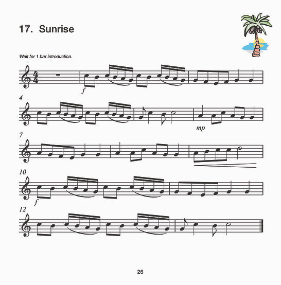 Best Start Music Lessons Song Book 2 for Recorder, Fife, Flute (Digital Download)