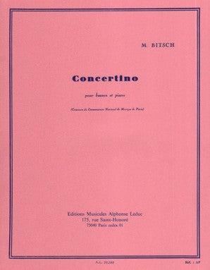 Bitsch, Marcel - Concertino for Bassoon and Piano