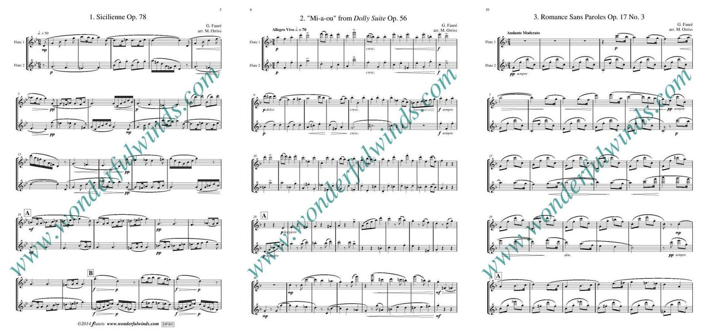 Faure - Three Duets - Digital Download