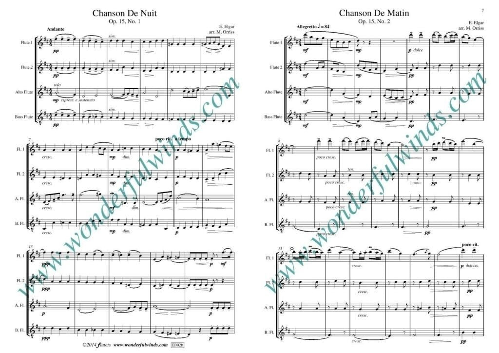 Elgar/Orriss - Chanson de Nuit/Chanson de Matin (WW) - Digital Download