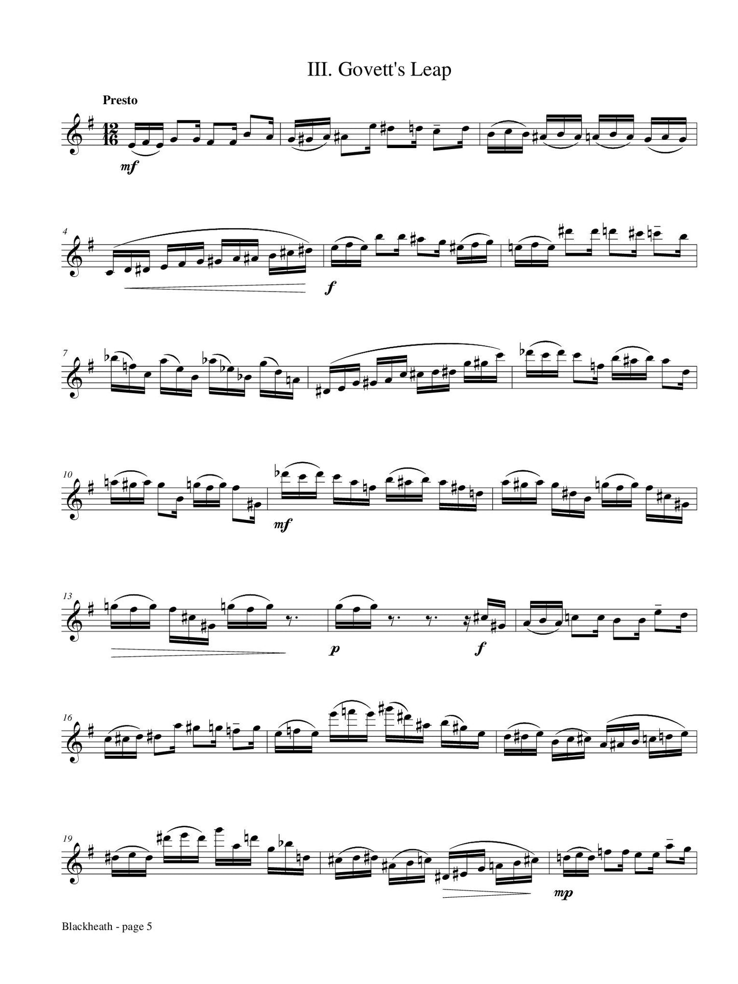 Griffin - Blackheath for Solo Flute