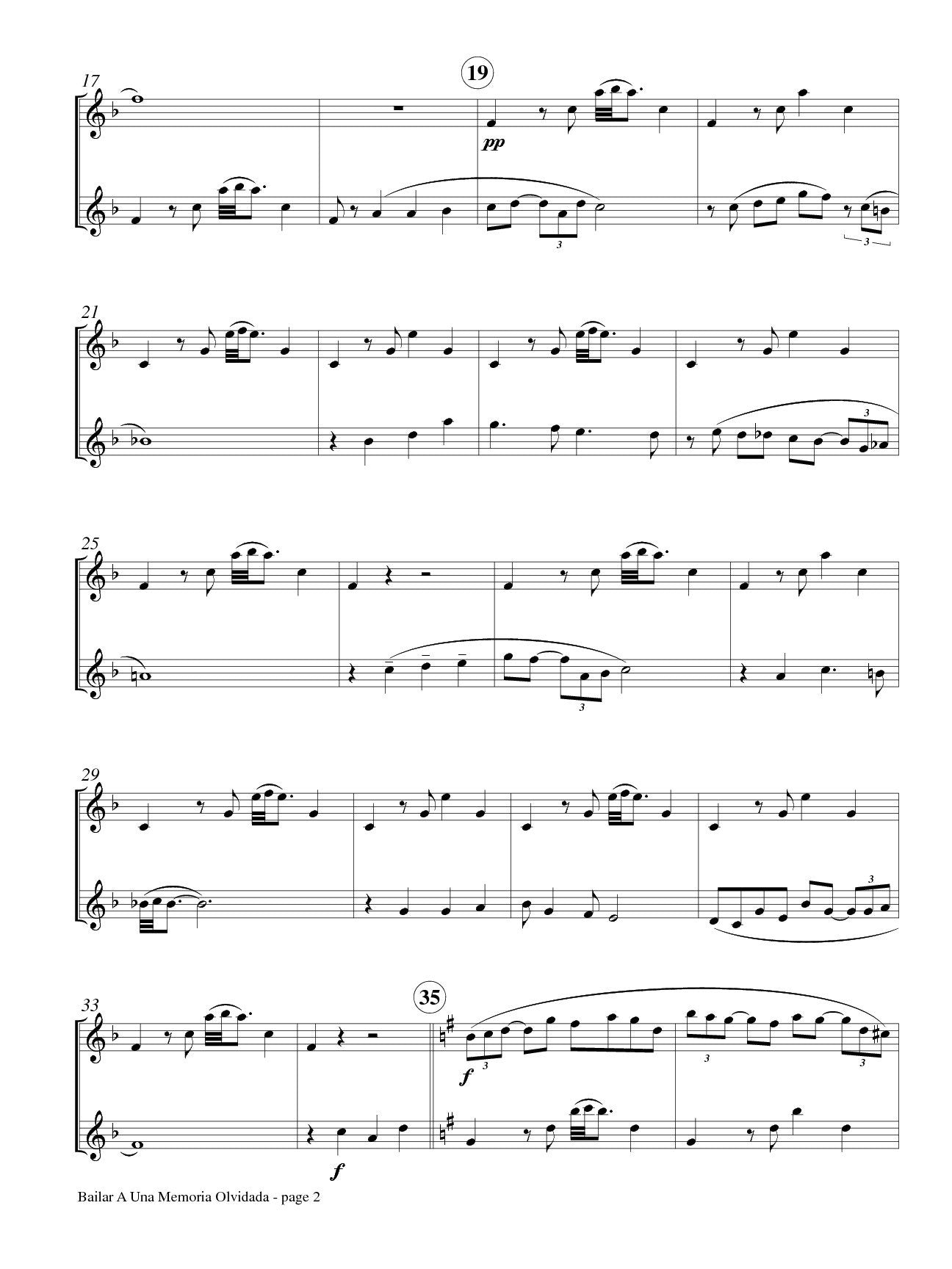 Dresner, Laurence - Bailar A Una Memoria Olvidada (Dance to a Forgotten Memory) for Flute Duet