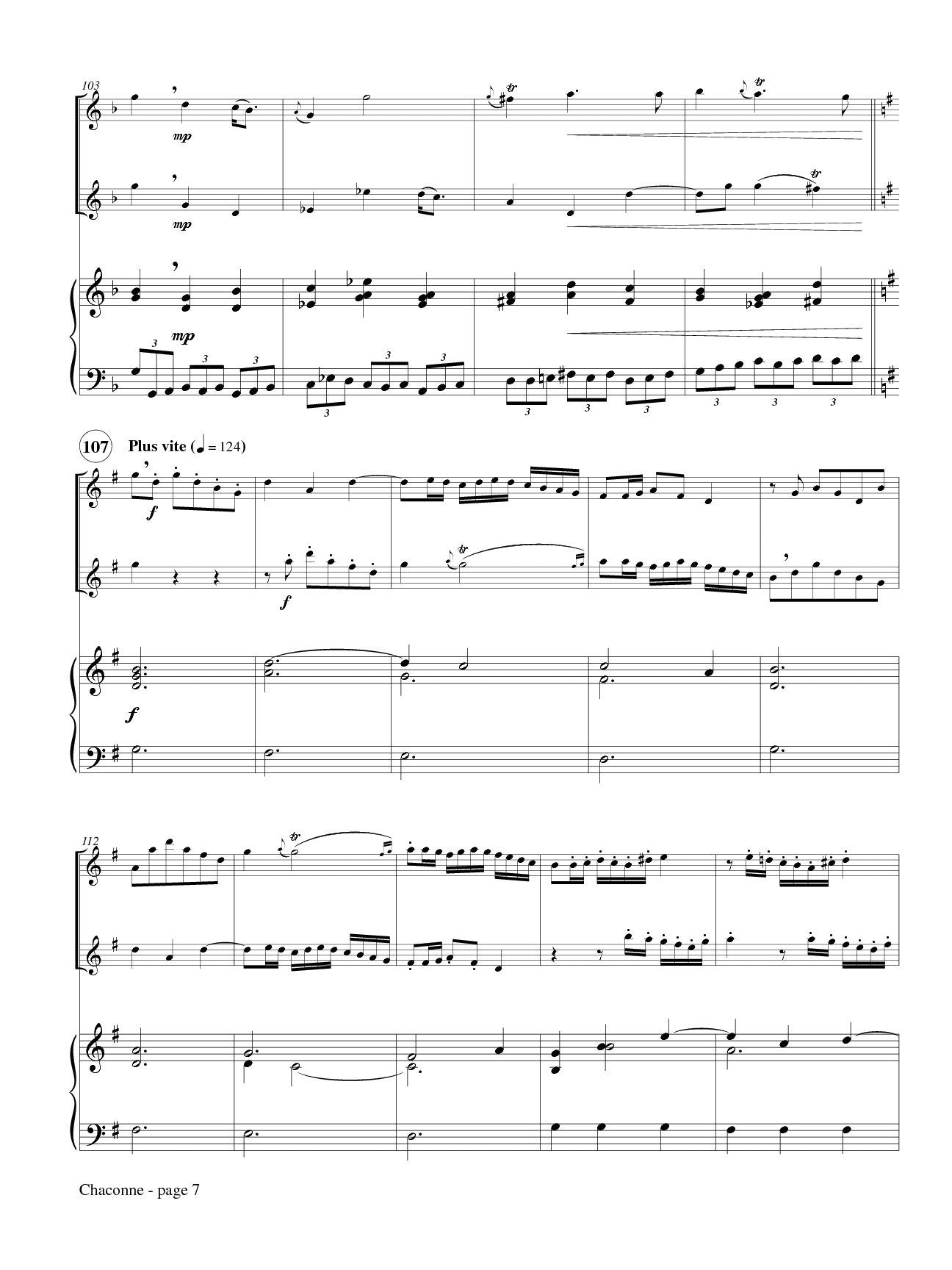 Leclair, Jean-Marie -Chaconne from Deuxieme Recreation de Musique, Op. 8 arr Elizabeth Walker