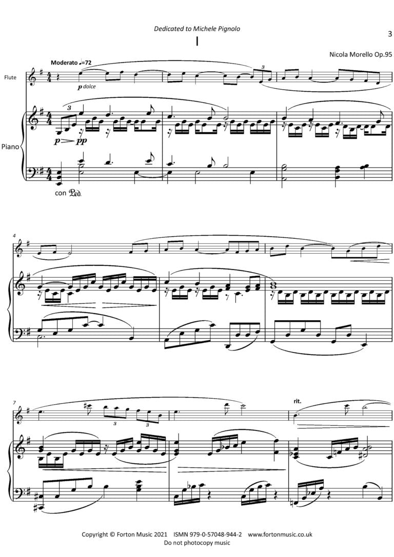 Morello , Nicola - Sonata for flute and piano - Digital Download