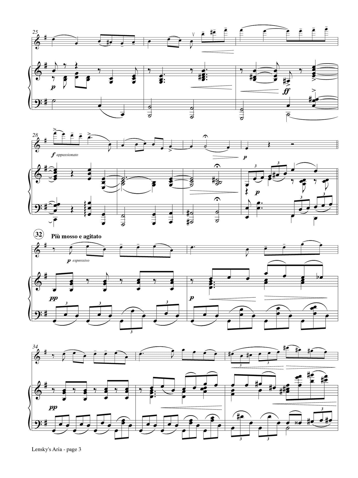 Tchaikovsky (arr. Mihi Kim) - Lensky's Aria for Flute and Piano