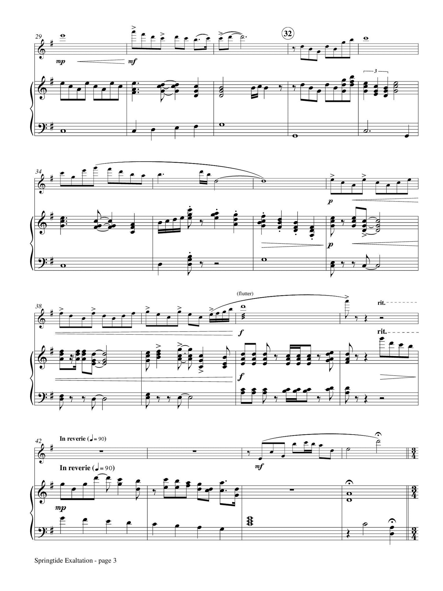 Cohen - Springtide Exaltation for Flute and Piano