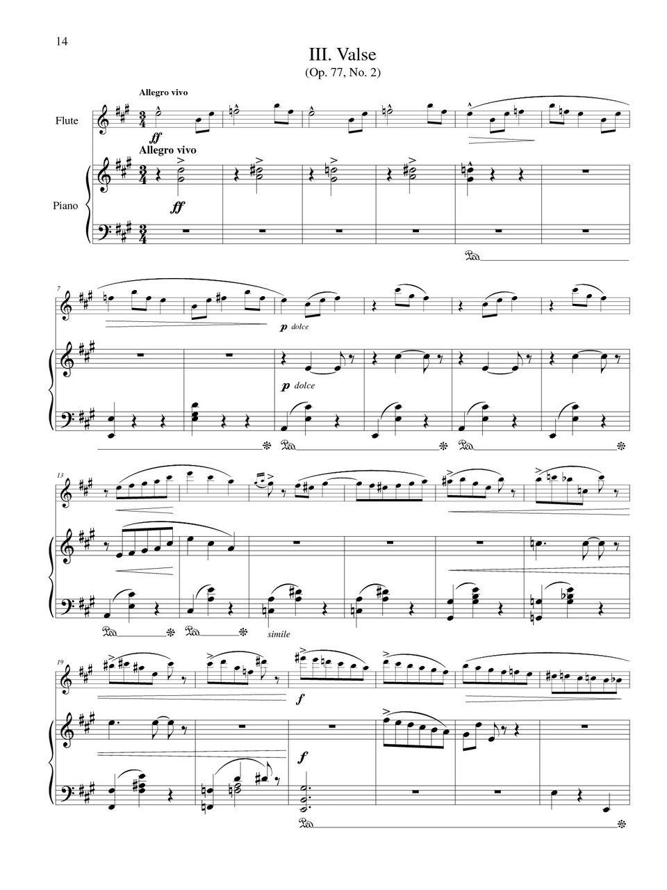 Chaminade (arr. Joras) - Three Pieces for Flute and Piano