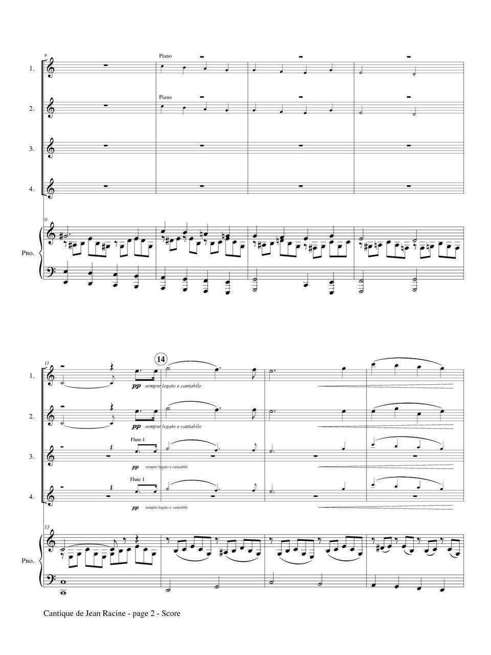 Faure (arr. Wye) - Cantique de Jean Racine -