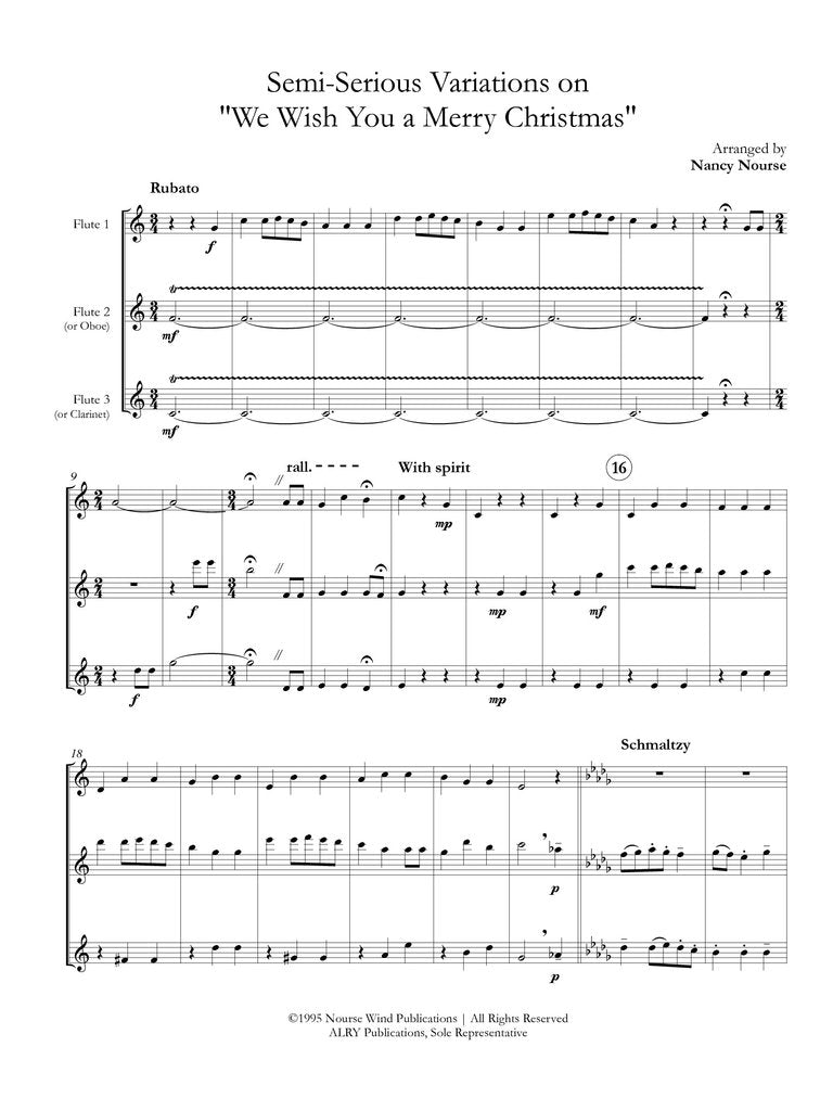 Nourse - Semi-Serious Variations on We Wish You a Merry Christmas