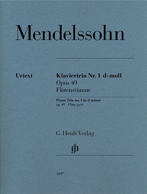 Mendelssohn ,Felix Bartholdy - Piano Trio No. 1 D minor Op. 49 - Flute Part