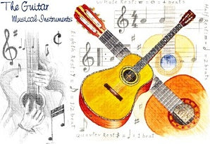 Greetings Card - Guitar Design