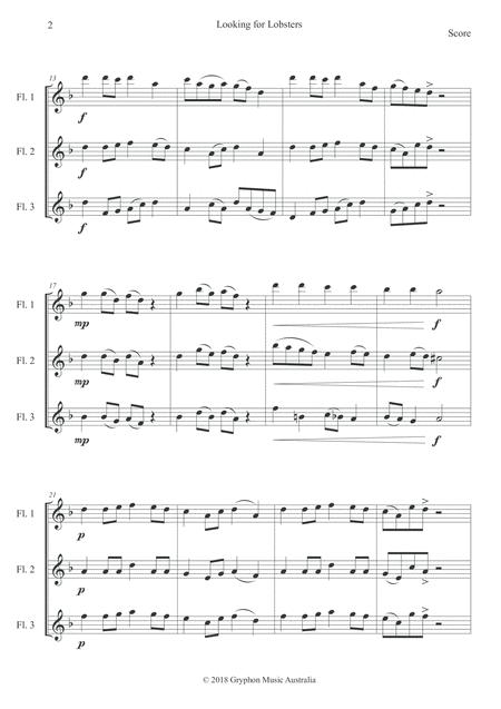 Griffin, Fran - Looking for Lobsters for flute trio (Instant Download)