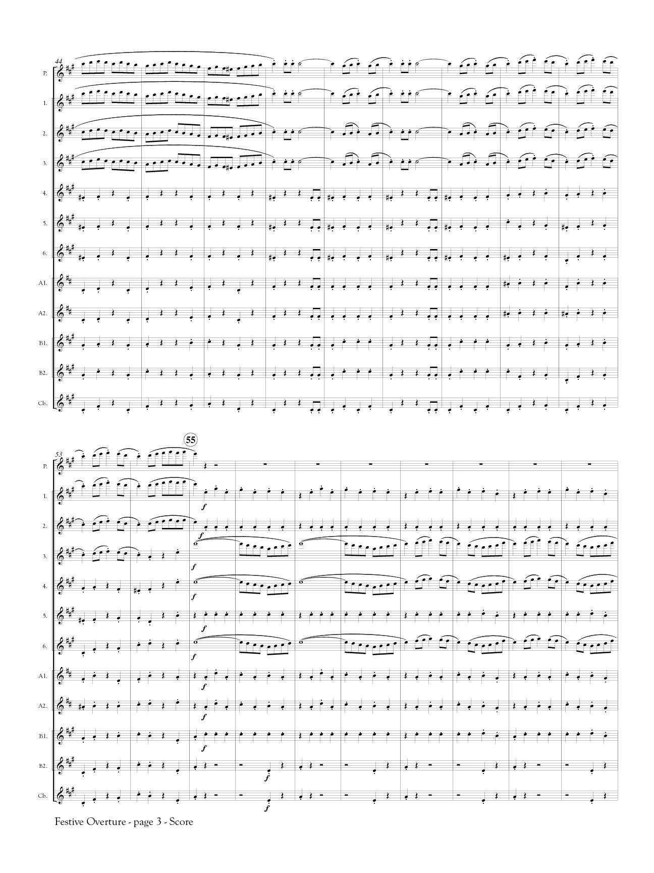 Shostakovich, Dmitri - Festive Overture for Flute Orchestra