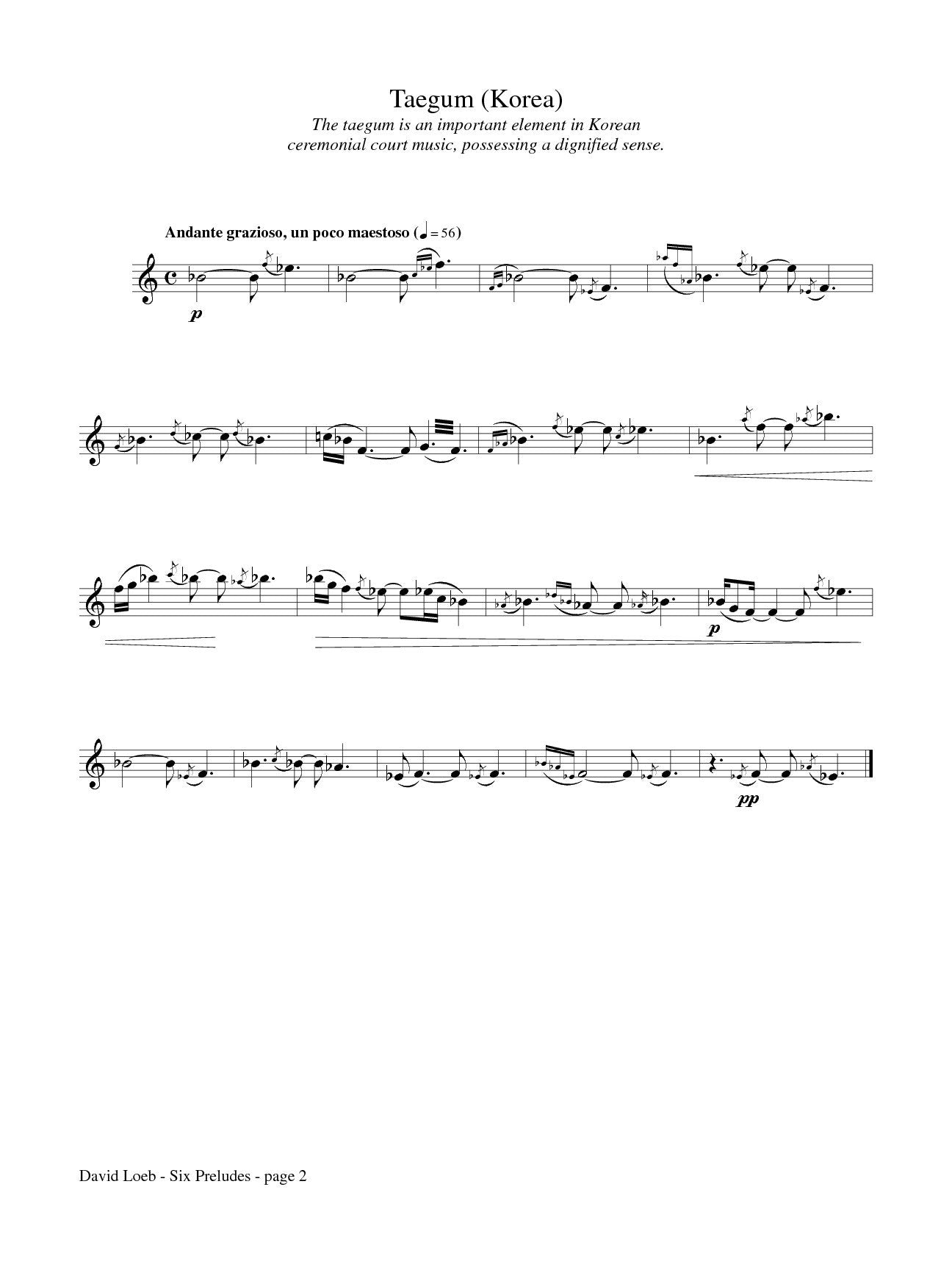 Loeb, D - 6 Preludes Piccolo Solo (Alry)