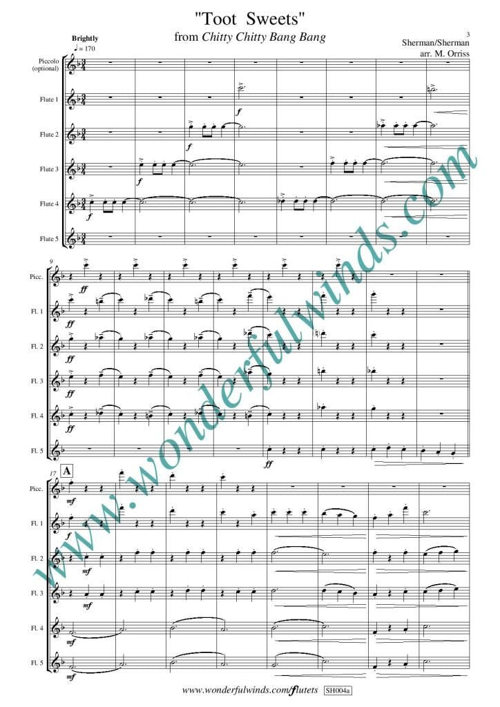 Sullivan/Orriss - The Suns Whose Rays from the "Mikado" for flute quartet - Digital Download